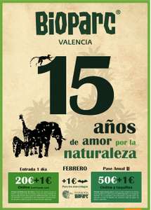 Pase Anual Bioparc Valencia 15 aniversario