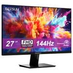 Monitor PC 27 Pulgadas, Computer Gaming Pantalla Ordenador 144Hz, Full HD, VESA 75x75mm, VA, 99% sRGB, Baja Luz Azul, HDMI 2.0, DP 1.2