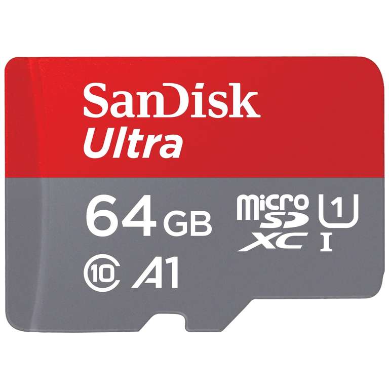 SanDisk Ultra microSDXC 64GB UHS-I A1 Clase 10 con Adaptador (+ PcComponentes)