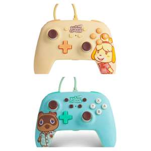 Mando con cable Pro para Nintendo Switch diseño Isabelle o Tom Nook, Animal Crossing, color crema, POWER A.