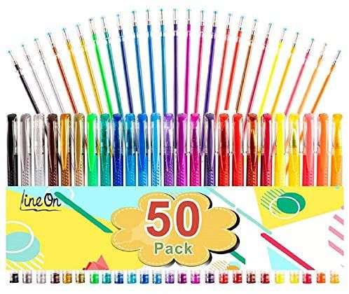 Bolígrafos de gel (50 unidades) Colores surtidos