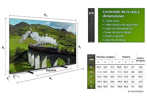 TV LED 50" (127 cm) Philips 50PUS7608/12, 4K UHD, Smart TV