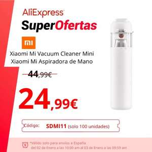 Xiaomi Mi Vacuum Cleaner Mini (Desde España) (A partir del 02/01 a las 10:00)