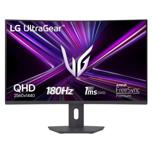 Monitor Gaming LG 32G600A-B 32" (QHD 2K, 180Hz, 1ms, panel VA curvo, FreeSync Premium, HDR10, marcos finos, en PcComponentes)