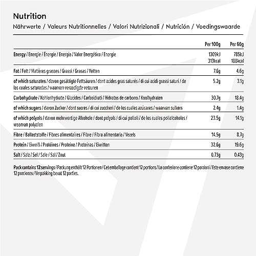 Amfit Nutrition Barritas bajas en azúcar y altas en proteínas, sabor a galletas y crema, 12x60 g