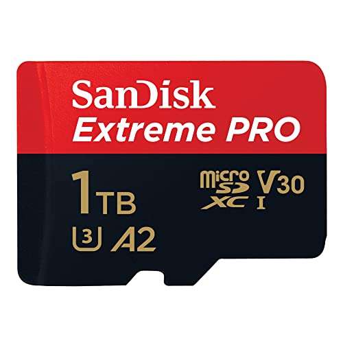 1 TB SanDisk Tarjeta microSDXC Extreme PRO + adaptador SD + RescuePRO Deluxe