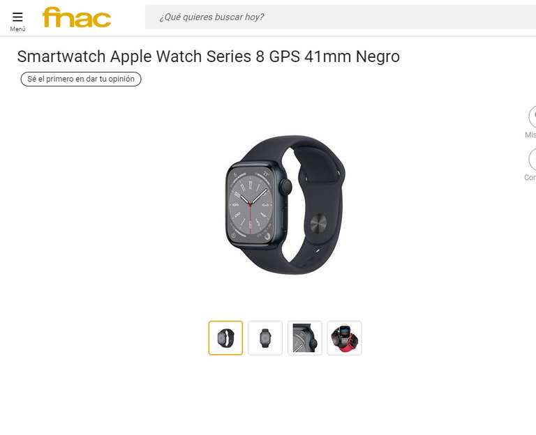 Smartwatch Apple Watch Series 8 GPS 41mm Negro