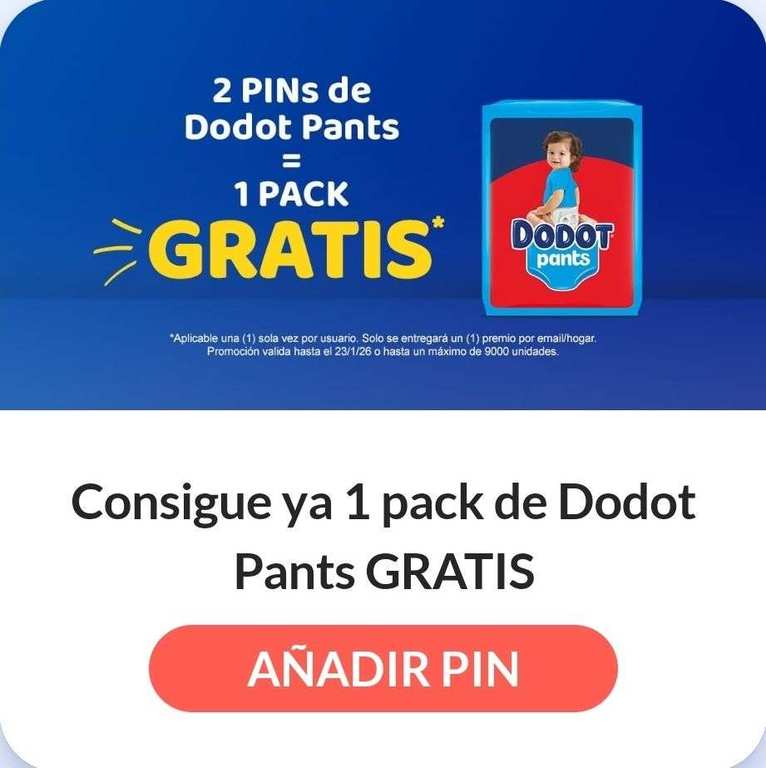 Imagen de 2 PIN de pañales Dodot Bebé Seco