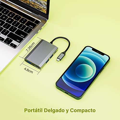 USB-C (3 Puertos USB 3.0, Puerto HDMI, 100 W PD) - Compatible con MacBook Pro 13/15 (Thunderbolt 3)