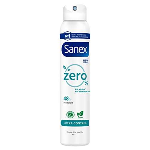 Sanex Zero% Extra Control, Desodorante Hombre o Mujer, Desodorante Spray, Protección 48H, Pack 6 Uds x 200ml (compra recurrente)