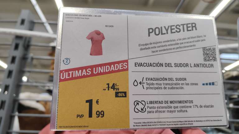 Camiseta de montaña y trekking manga corta Mujer Quechua MH500 rosa