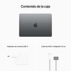 Apple macbook air 2022 - m2/8gb/256gb ssd/gpu octa core/13.6" plata