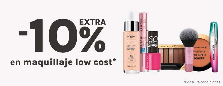 10% de descuento en maquillaje Low Cost