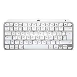 Logitech MX Keys Mini for Mac - Teclado inalámbrico minimalista, Compacto, Bluetooth, Teclas retroiluminadas, USB-C, QWERTY Español