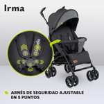 LIONELO Cochecito de bebé de Irma, hasta 15 kg, ligero y moderno, reclinable, plegable, ruedas grandes 6", cesta grande, bolsa, mosquitera