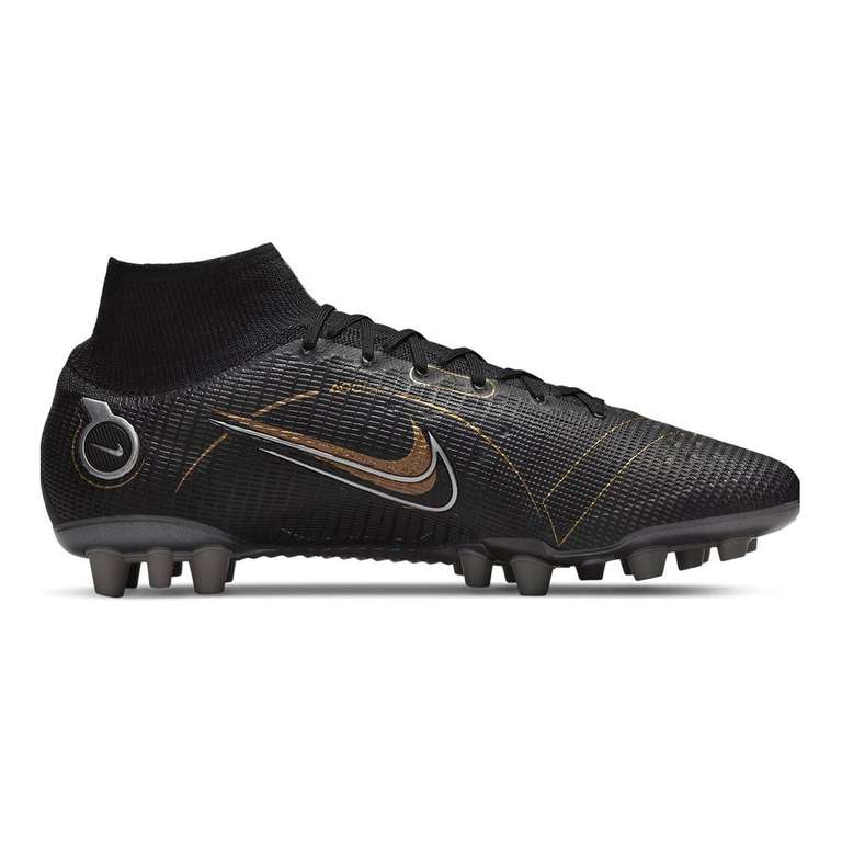 Nike superfly 8 elite ag-pro - zapatillas football black/metallic gold-metallic silver