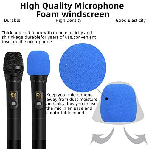 2 micrófonos y receptor inalámbrico