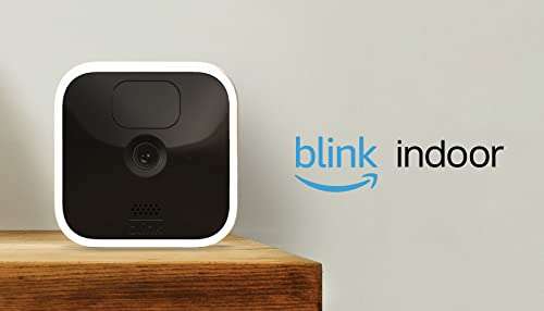 Blink Indoor | Cámara de seguridad HD inalámbrica con 2 años de autonomía, detección de movimiento, compatible con Alexa | 4 cámaras