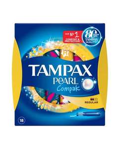 18 Tampones Con Aplicador Compak Pearl Regular Tampax