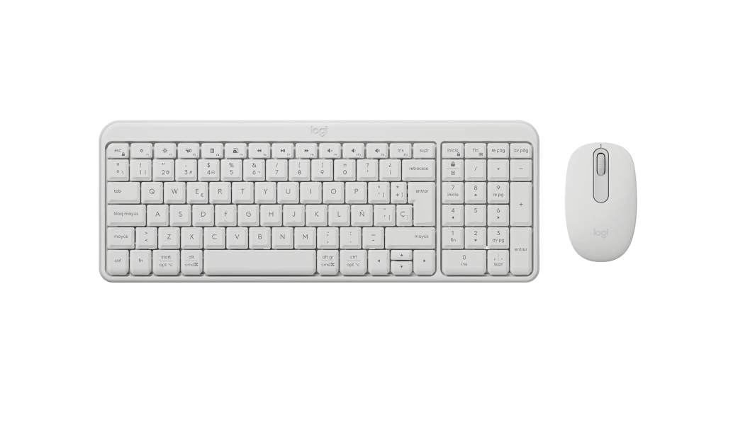 Pack Teclado + Ratón Logitech MK250, Inalámbrico, Bluetooth, Autonomía 12 meses, Ambidiestro, Windows/Mac/Chrome, Resistente salpicaduras,