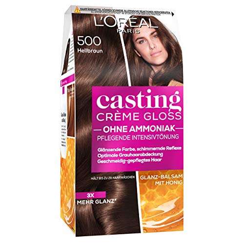 Tinte L'Oréal Paris casting Creme Gloss Color Care pelo, 500 marrón claro.