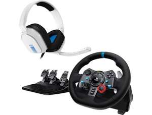 Pack LOGITECH Volante G29 Driving Force + Headset Astro Gaming A10 (Blanco-Azul)