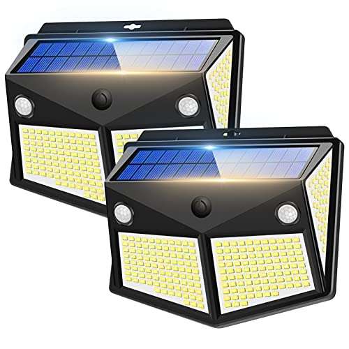 2X Luces solares de exterior con 3 modos