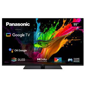 TV OLED 55" - Panasonic TX55MZ800E, OLED 4K, 4K Color Engine Pro, Smart TV, DVB-T2, Dolby Vision y HDR10+, Negro (Desde la app)