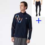 New Balance Chaqueta Graphic Impact Run Packable Jacket + Mallas de hombre Accelerate