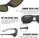 Gafas de sol polarizadas para hombre, conducción, ciclismo, pesca, 100% protección UV.