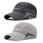 Pack de 2 gorras de running transpirables, secado rápido y reflectantes en muchos colores a elegir