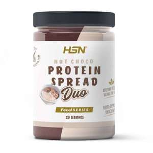 Crema Hiperproteica NutChoco DUO de HSN | Doble Sabor Chocolate y Avellanas + Chocolate blanco 300 g