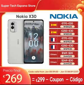 Nokia-teléfono inteligente X30 versión Global, smartphone Qualcomm Snapdragon 695, 5G, 8 + 256G