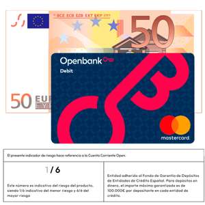 Consigue 50 € al abrir una Cuenta Corriente Open de Openbank sin comisiones (0 % TAE*)