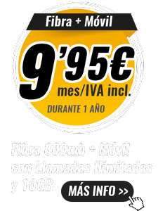 Fibra 800 + Móvil 10GB a 9,95€ (o sólo fibra a 4,95€) - Fibritel