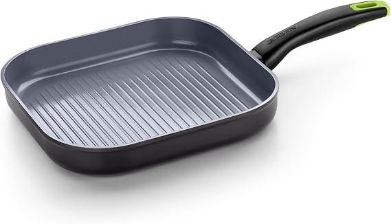 Monix Eco Nature | Parrilla de 28 cm, aluminio forjado