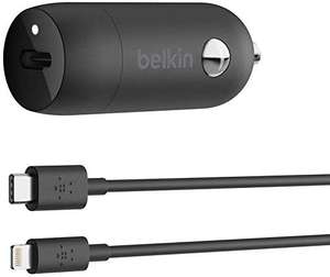 Belkin Boost Charge Cargador de Coche USB-C + Cable Lightning 18 W Negro