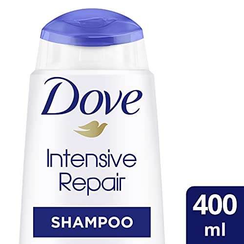 Dove Champú Reparación Intensa para pelo dañado, nutre y fortalece - Pack de 6 x 400ml