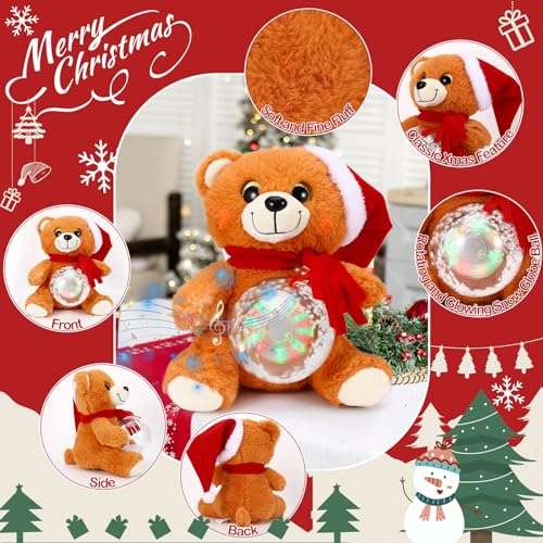 Oso peluche papa noel regalo promocional navidad infantil