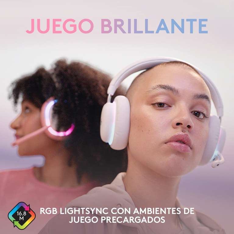 Logitech G G735 Auriculares Inalámbricos Gaming, LIGHTSYNC RGB Personalizable, LIGHTSPEED, Bluetooth, Conector