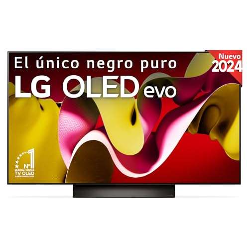 LG OLED48C44LA, 48", OLED 4K, Serie C4, 3840x2160, WebOS24, Procesador a9, TV Gaming, 144 Hz, AMD FreeSync, Negro