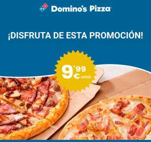 2 pizzas Domino's medianas por 9,99€ cada una (a domicilio)