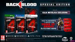 Back 4 Blood Edición Especial (juego + caja metálica) PS4 o Xbox One / Series X