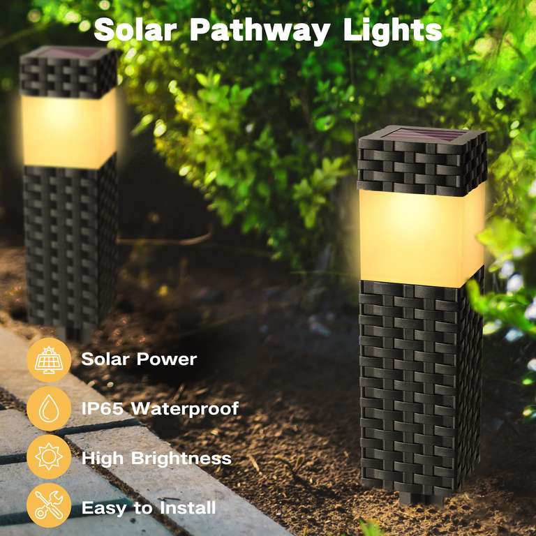 8 Paquete IP65 Impermeable Lámpara LED Luz Solar Exterior