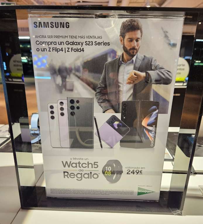 Samsung Galaxy Z Flip4 128gb + watch 5 40mm /44mm 749€ - El Corteingles de Pozuelo (Madrid)