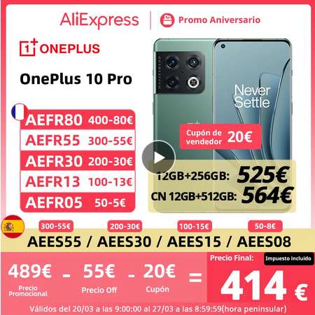 OnePlus 10 Pro 8GB/128GB // 12GB/256GB por 482€ Desde España