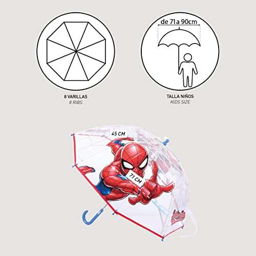 Paraguas Transparente de Spiderman
