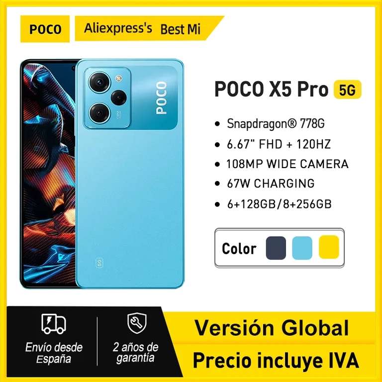 POCO X5 Pro 5G 8GB/256GB - Desde España