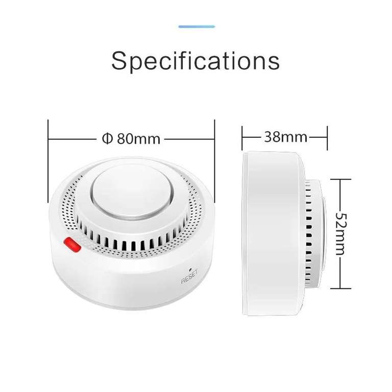 Alarma detector de humo (tuya) x3 unidades. Más opciones en la descripción [cuentas seleccionadas]
