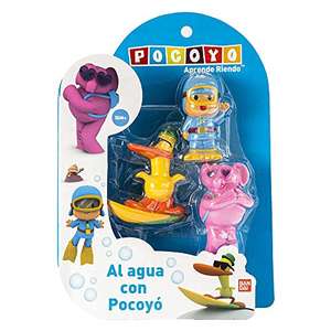 Pocoyo - Al Agua con Pocoyó (Pack 3 Figuras de baño) Bandai